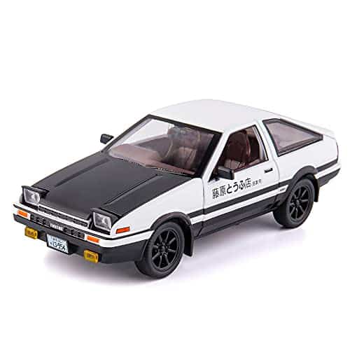 Bdtctk Aeinitial D Model Car Big Toy Car, Zinc Alloy Pull Back Toy Car With Sound And Light For Kids Boy Girl Gift (Black)