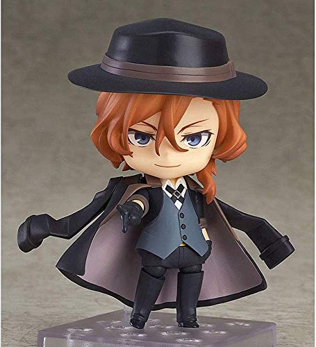 Cuugf Cm Bungo Stray Dogs Nakahara Chuuya Q Version Nendoroid Toy With Accessories And Movable Joints Anime Figures Anime Character Model Collectiblesornamentsadult Toys Doll 