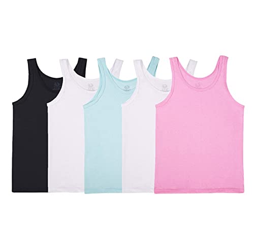 Fruit Of The Loom Girls' Big Undershirts (Camis & Tanks), Tank Pack Assorted, Large