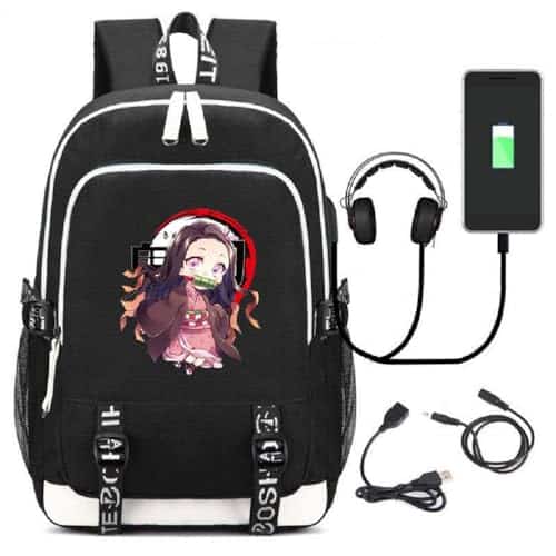 Iutoyye Boy'S Backpack, D Print Anime Bags Comic Fans School Student Backpack With Usb Charging Port