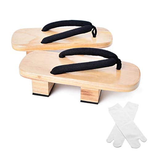 Japanese Wooden Clogs Sandals Japan Traditional Shoes Geta With Tabi Socks (.Cm)