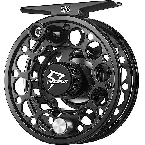 Piscifun Sword Fly Fishing Reel, Cnc Machined Aluminum Alloy Fly Reel, Light Weight And Corrosion Resistance Design Wt Black