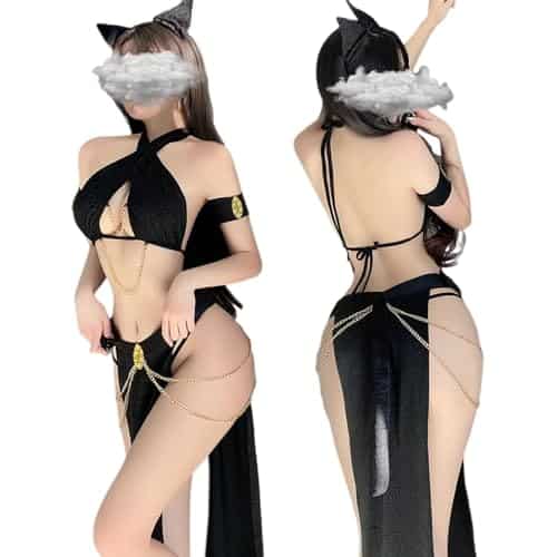 Sinroyee Women Cosplay Costume Sexy Cosplay Lingeries Anime Maid Dress Halloween Cat Egyptian Or Chinaese Classical Cosplay Outfit ()