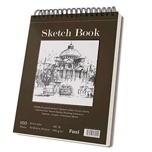 X Inches Sketch Book, Top Spiral Bound Sketch Pad, Pack Sheets (Lbgsm), Acid Free Art Sketchbook Artistic Drawing Painting Writing Paper For Kids Adults Beginners Artists