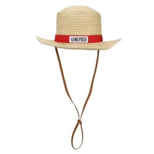 Bioworld One Piece Luffy Cosplay Straw Bucket Hat With Chin Rope Brown