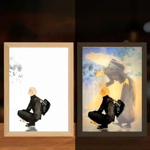 Gwindrise Jujitsu Kaisen Dimmable Led Desk Decorations, Gojo Satoru And Geto Suguru Light Up Paintings, Jjk Anime Wall Art Decor, Unique Gift Idea For Birthdays And Christmas