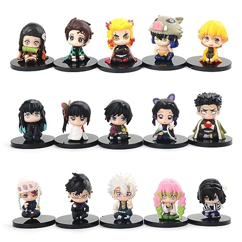 Monsles Anime  Figure Pcs Q Version Demon Action Figures Collectible Statue Toys Birthday For Fans, Black