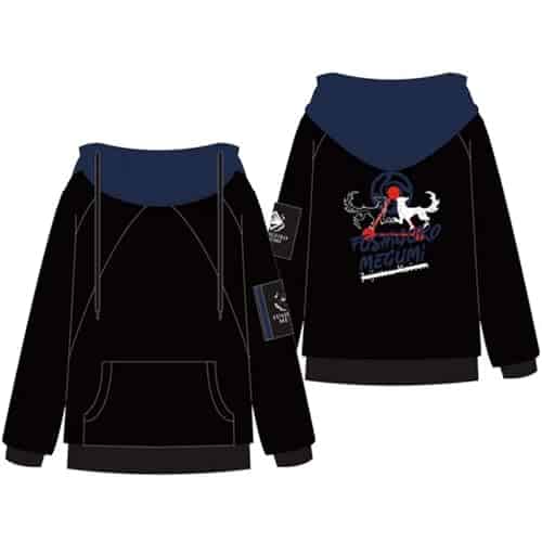 Ptlye Anime Jujutsu Fushiguro Hoodie D Novelty Hooded Pullover Sweatshirt Jjk Cosplay Costume (L, Blue Black)