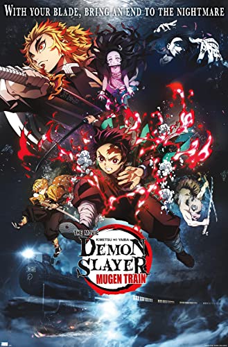 Trends International Demon Slayer Mugen Train   Collage One Sheet Wall Poster, X , Unframed Version