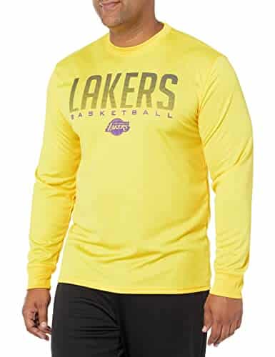 Ultra Game Nba Men'S Super Soft Game Day Long Sleeve T Shirt, Los Angeles Lakers, Team Color, Xx Large