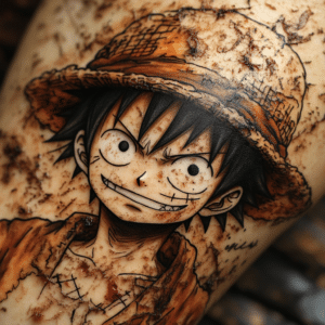 how did luffy get his scar