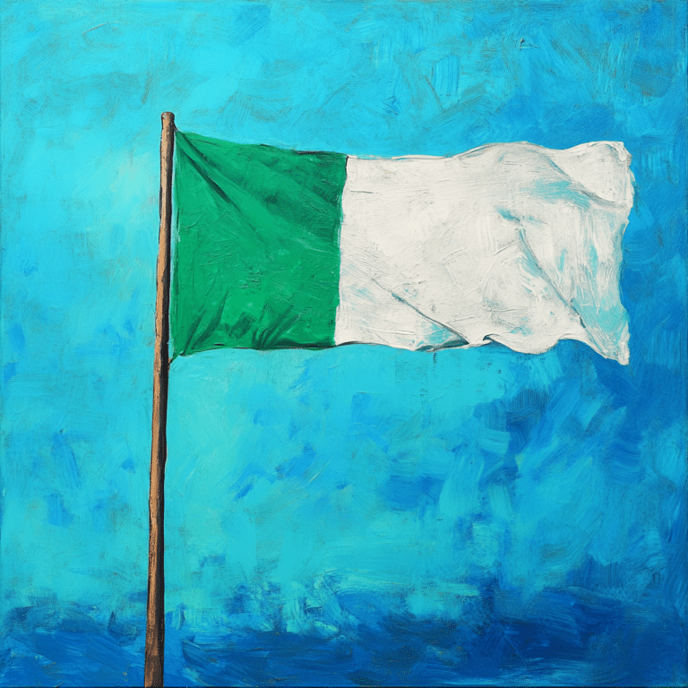 blue white green flag