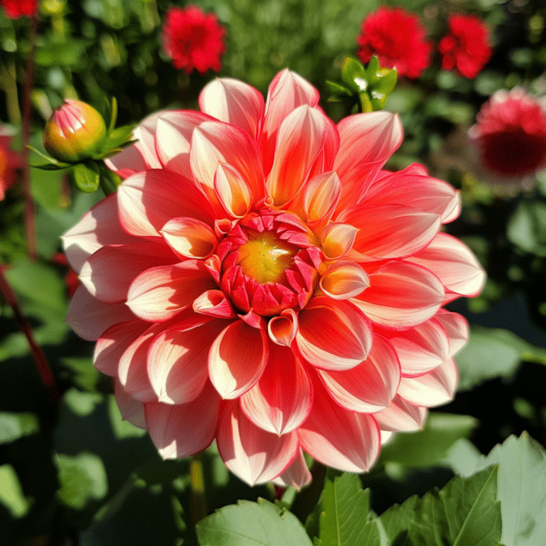 dahlia in bloom